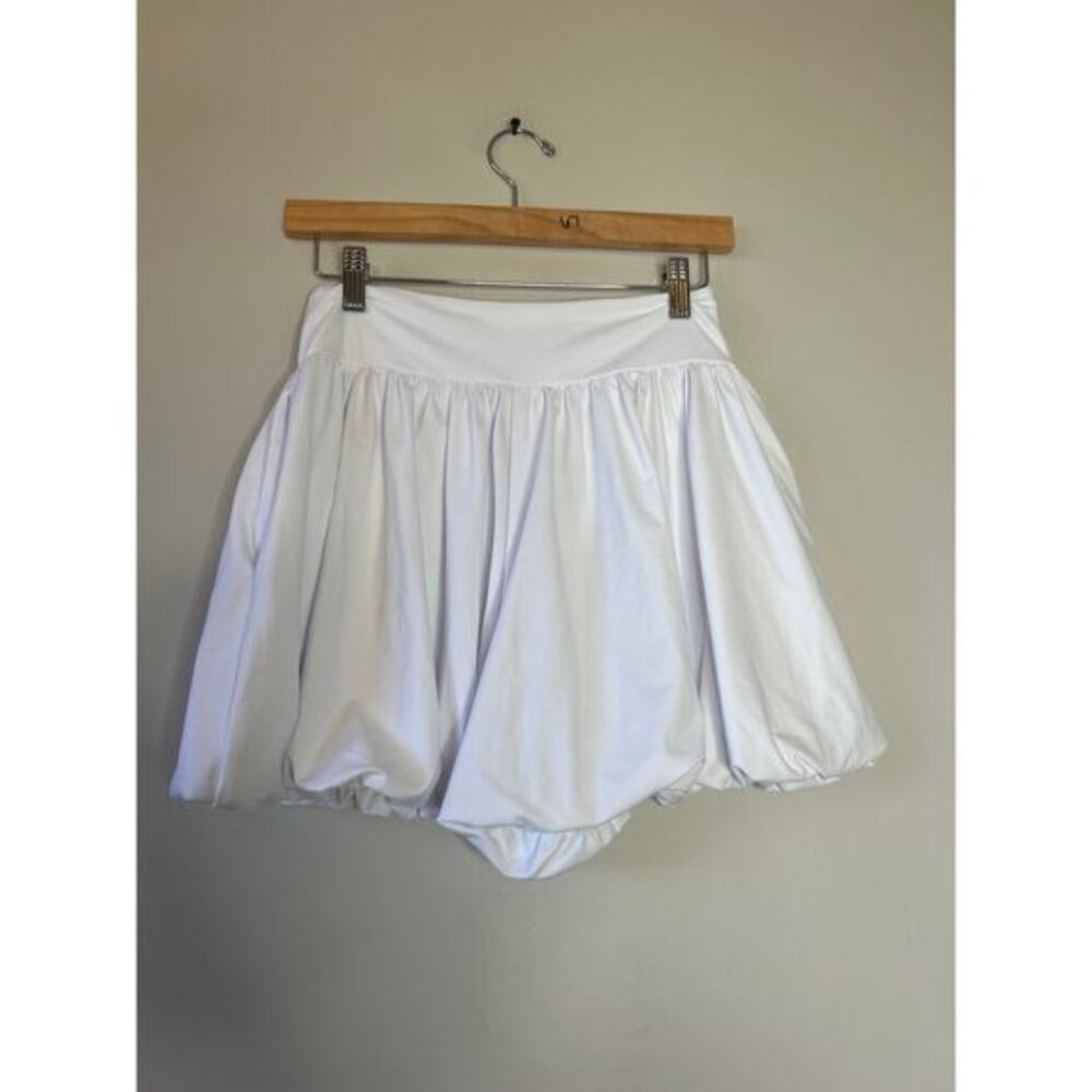 NWT Susana Monaco Smocked Elastic Waistband Back Poplin Bubble Short White - Picture 7 of 8